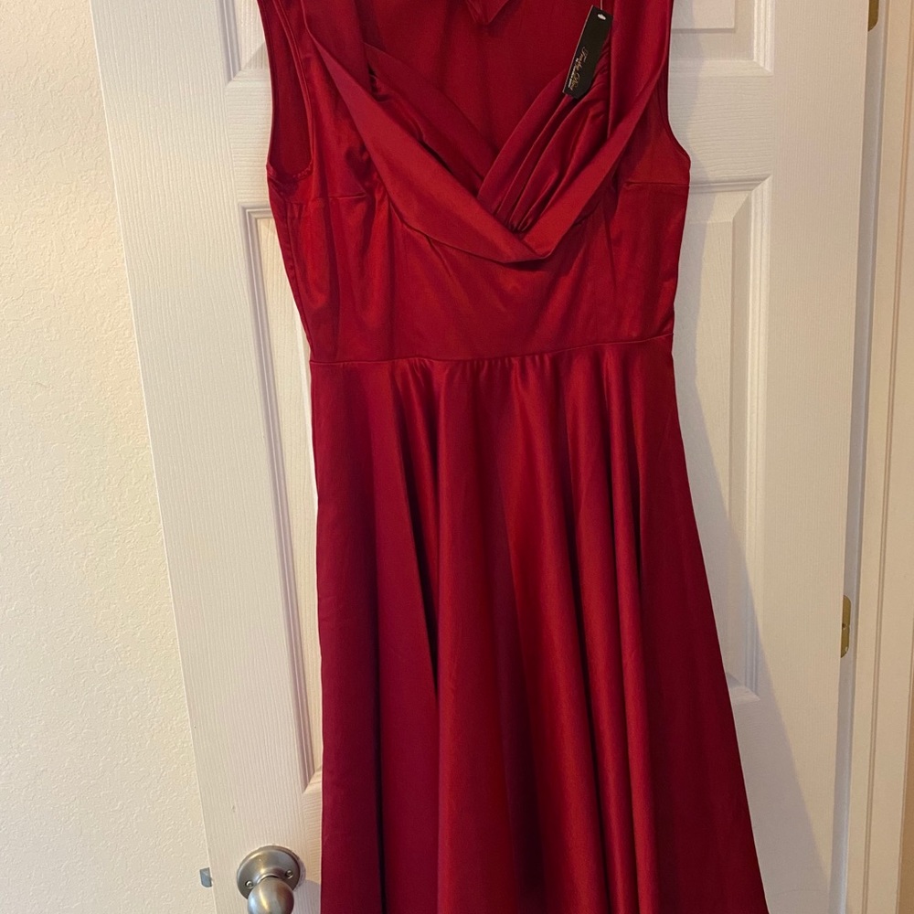 RED SILK DRESS
